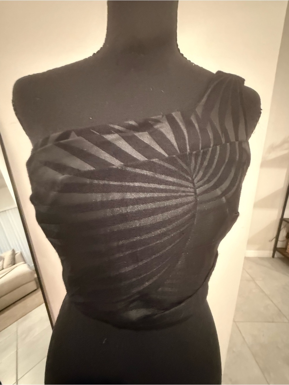 Significant Other Black One-Shoulder Dress
